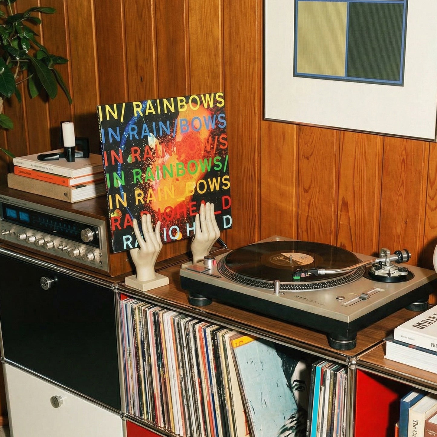 BASE DE MANOS PARA VINILOS (HANDS RECORD DISPLAY) GLOSSY WHITE