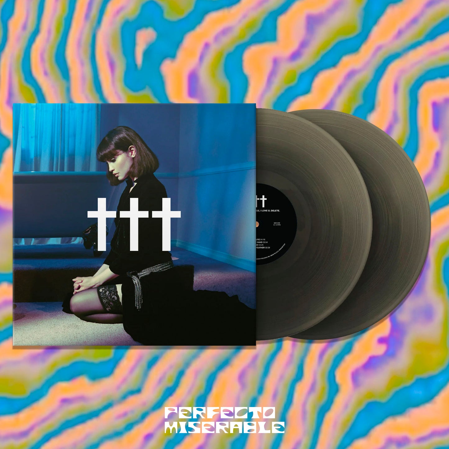 ††† (CROSSES) - GOODNIGHT, GOD BLESS, I LOVE YOU, DELETE (2 LP'S BLACK ICE VINYL)