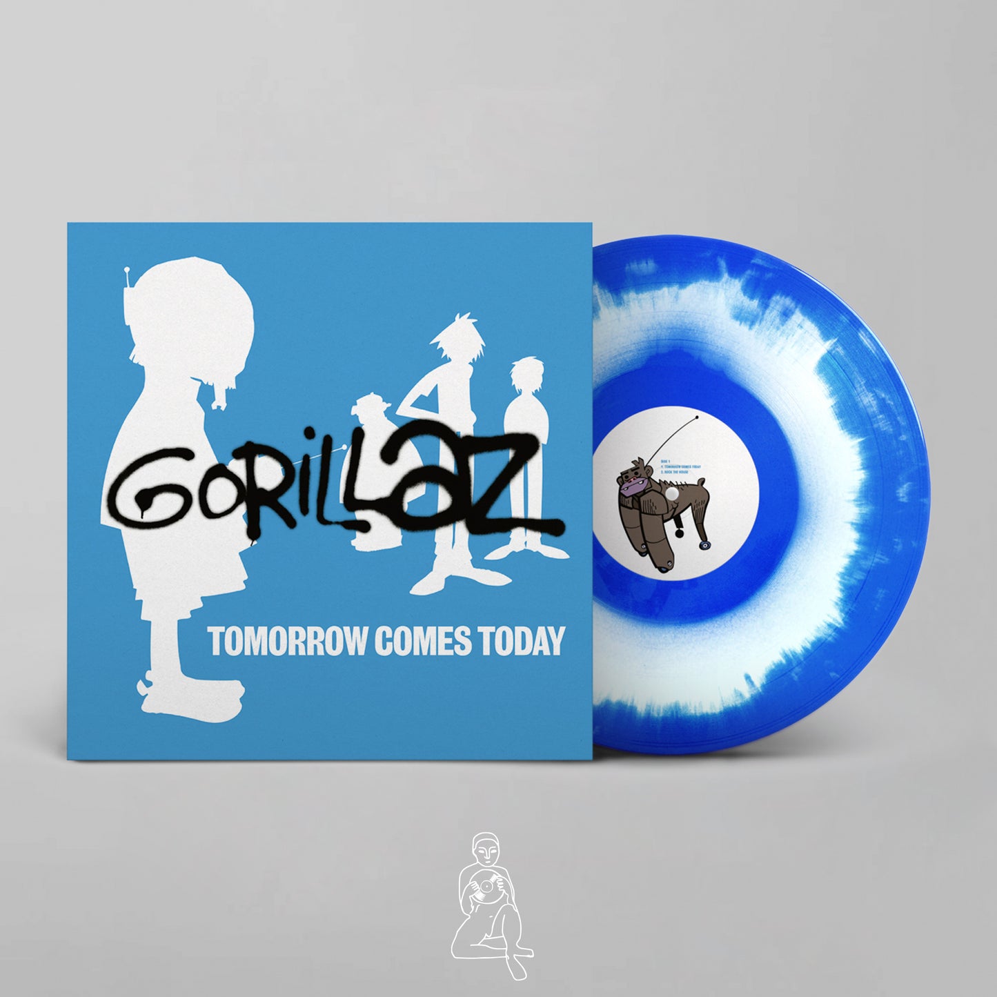GORILLAZ - TOMORROW COMES TODAY EP (WHITE & BLUE COLOUR IN COLOUR VINYL)
