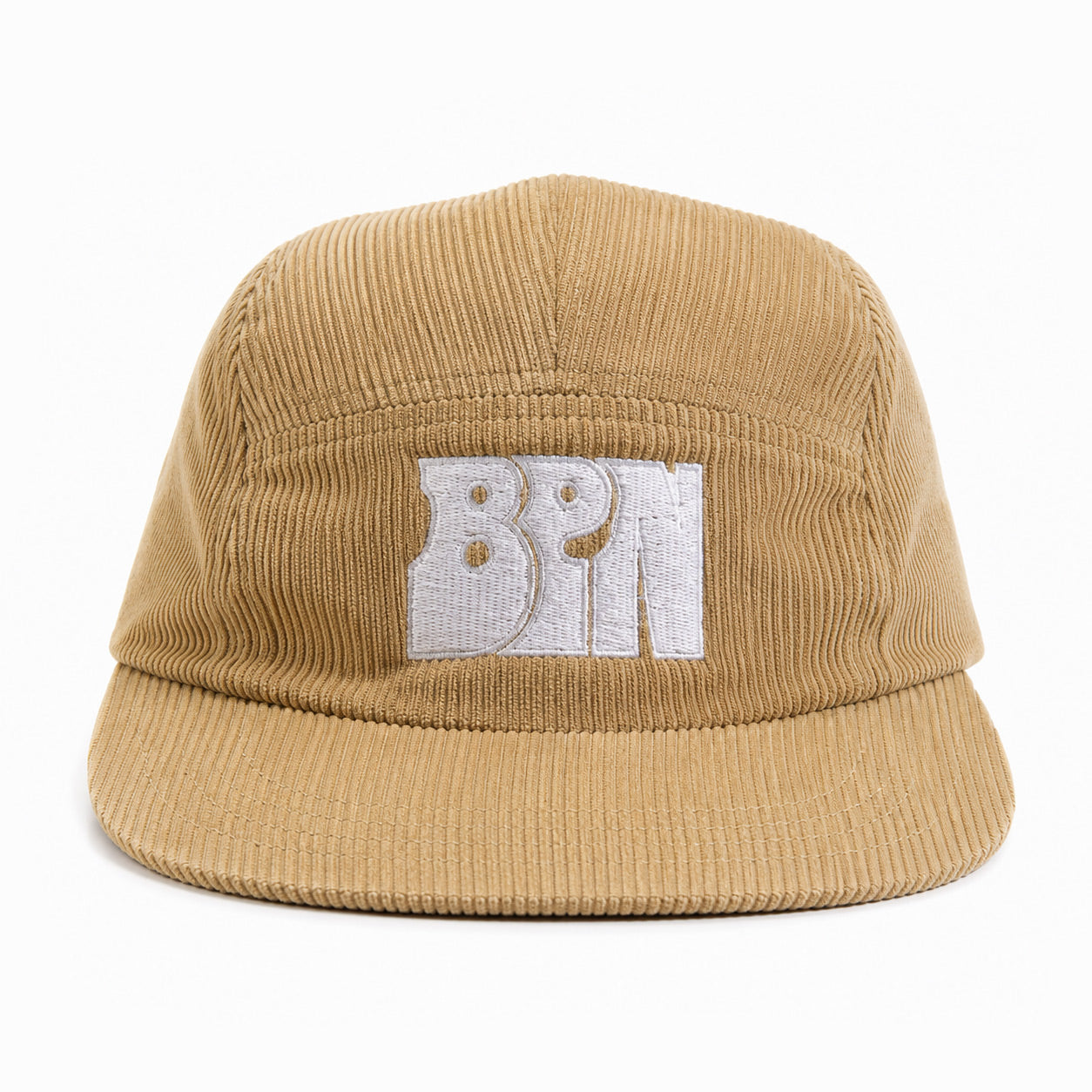 "BPN" LOGO BEIGE CORDUROY 5 PANEL HAT