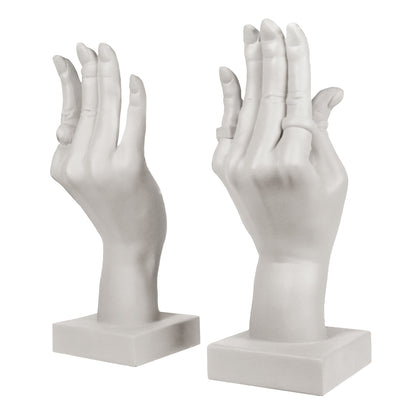 BASE DE MANOS PARA VINILOS (HANDS RECORD DISPLAY) GLOSSY WHITE