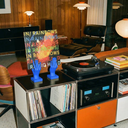 BASE DE MANOS PARA VINILOS (HANDS RECORD DISPLAY) MATTE BLUE