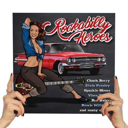 VARIOUS ARTISTS - ROCKABILLY HEROES (COOL BLUE VINYL)